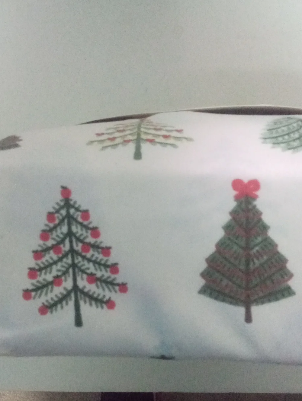 Cuddl Duds Soft & Cozy Full Sheet Set NWT $65 White with Green Tree Print
